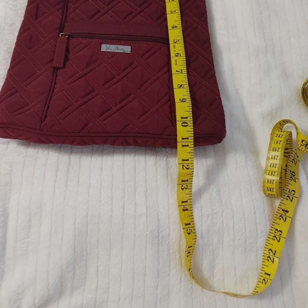Quilted Burgundy Vera Bradley Shoulder Bag - Picture 3 of 8